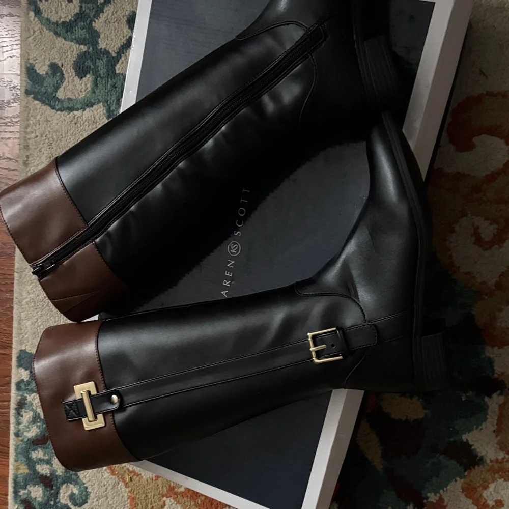 Karen Scott Two-Tone Over the Knee Boots - Picture 5 of 6